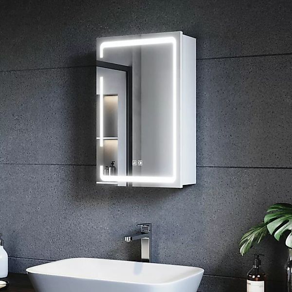 SONNI Badezimmerspiegelschrank Badezimmerspiegel mit dreifarbiger Beleuchtu günstig online kaufen
