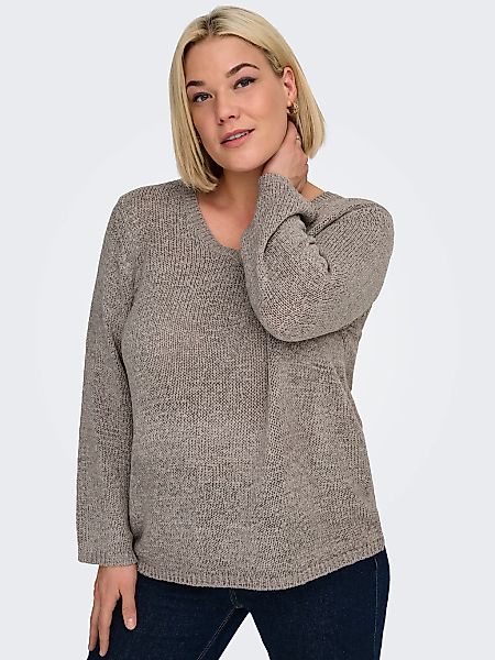 ONLY CARMAKOMA V-Ausschnitt-Pullover "CARGEENA L/S V-NECK KNT NOOS" günstig online kaufen
