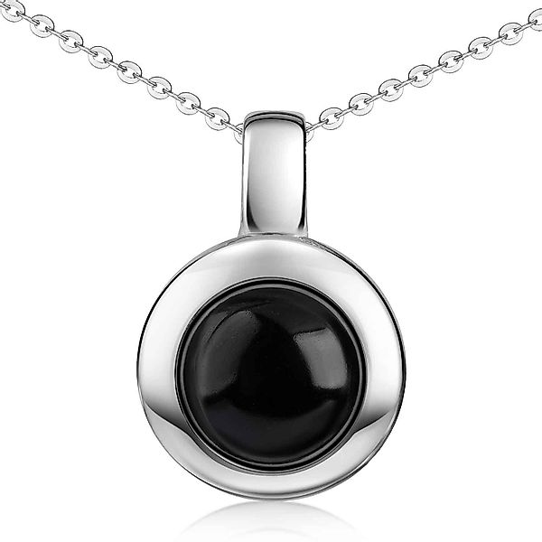 Materia Kettenanhänger Onyx Edelstein Anhänger Schwarz günstig online kaufen