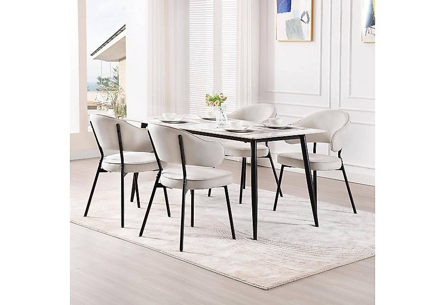 Woltu Polsterstuhl (Set, 2 St), mit Rückenlehne Armlehnen Metallbeinen günstig online kaufen