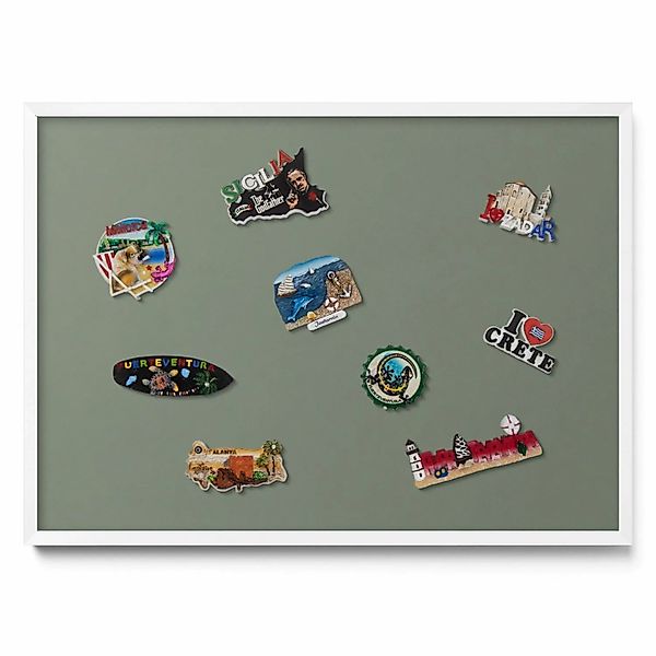 Tulup Magnettafel Magnettafel Dekorativ Bedruckt Olivfarben 70x50 cm Magnet günstig online kaufen