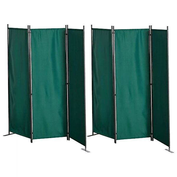 Grasekamp Paravent 3-teilig 2er Set grün Polyester B/H: ca. 165x170 cm günstig online kaufen