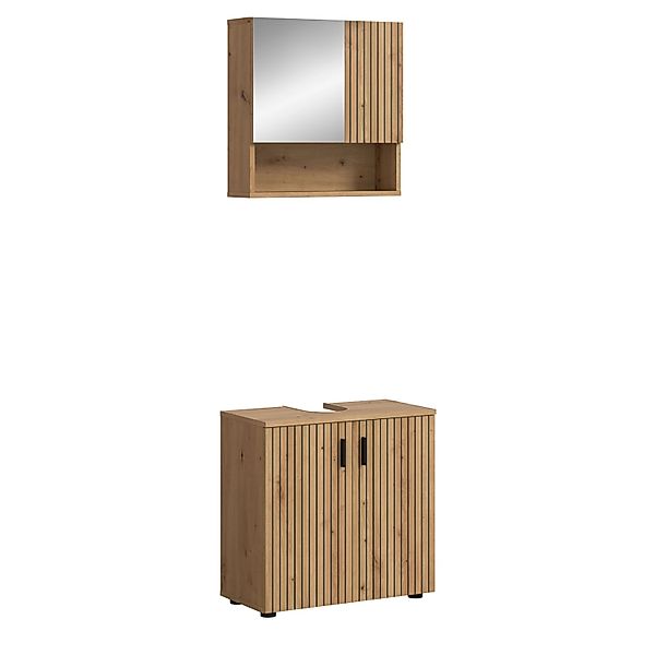 Inn.Furn Badmöbel Set in Eiche 2-teilig 60 cm Livia günstig online kaufen