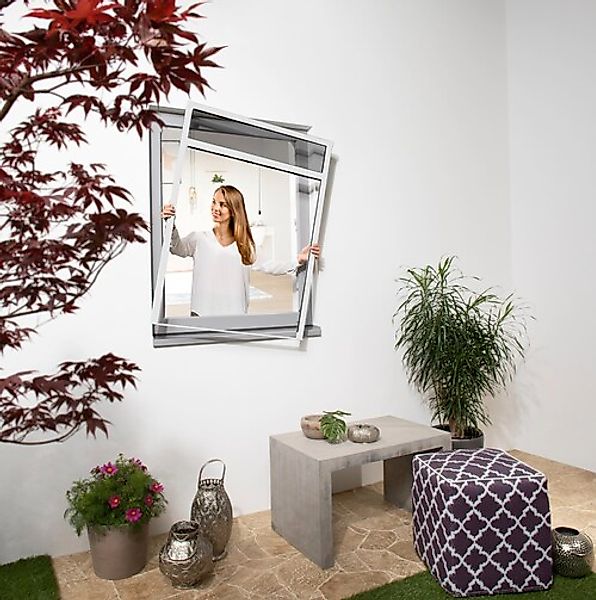 Windhager Insektenschutzrollo, transparent, Insektenschutz, BxH: 130x160 cm günstig online kaufen