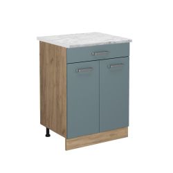Vicco Unterschrank R-Line, Blau-Grau/Goldkraft Eiche, 60 günstig online kaufen