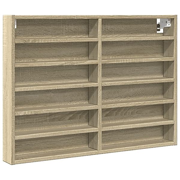 vidaXL Regal Vitrinenschrank Sonoma-Eiche 80x8,5x58 cm günstig online kaufen