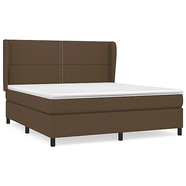vidaXL Boxspringbett mit Matratze Dunkelbraun 180x200 cm Stoff1398163 günstig online kaufen