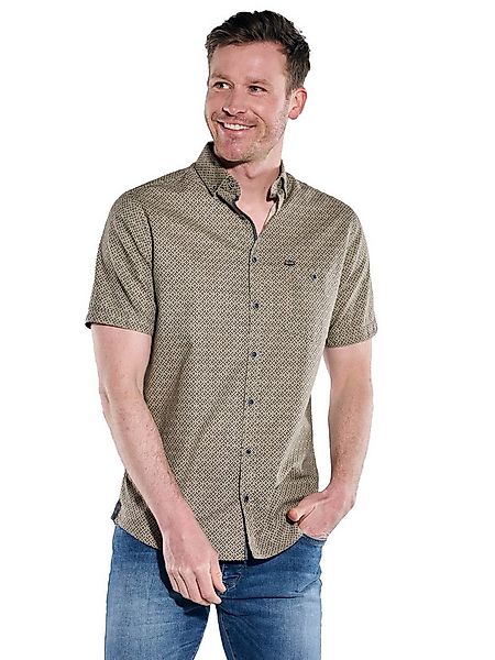 Engbers Kurzarmhemd Herren Kurzarm-Hemd gemustert, Sand günstig online kaufen