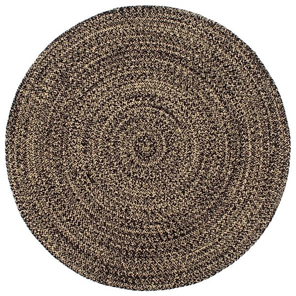 vidaXL Teppich Handgefertigt Jute Schwarz Und Braun 180 Cm 1184048 günstig online kaufen