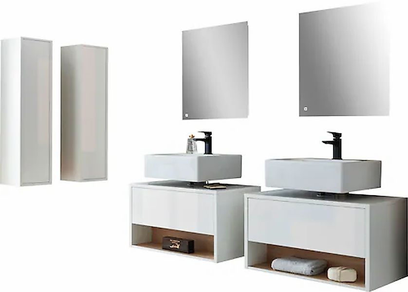 PLACES OF STYLE Badmöbel-Set »Studio Line, Bad im modernen Design, 6-teilig günstig online kaufen