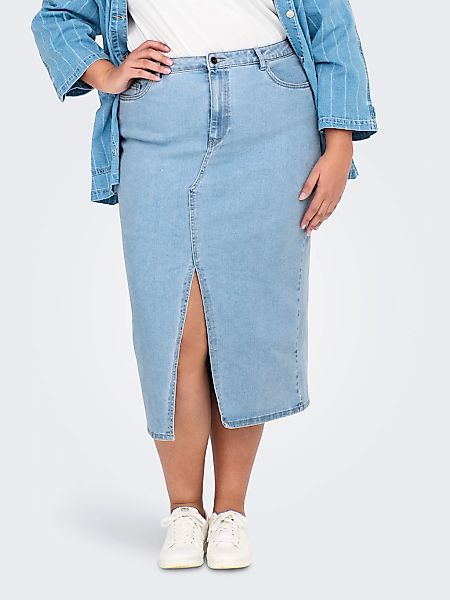 ONLY CARMAKOMA Jeansrock CARSIRI FRONT SLIT günstig online kaufen