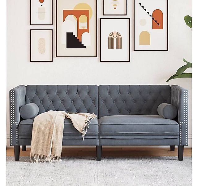 vidaXL Sofa Chesterfield-Sofa mit Nackenrollen 2-Sitzer günstig online kaufen