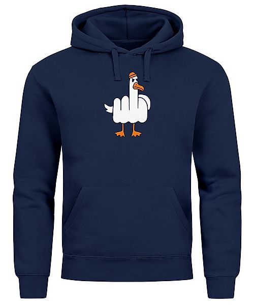 MoonWorks Hoodie Hoodie Herren Bedruckt Möve Mittelfinger Frontprint F*CK Y günstig online kaufen