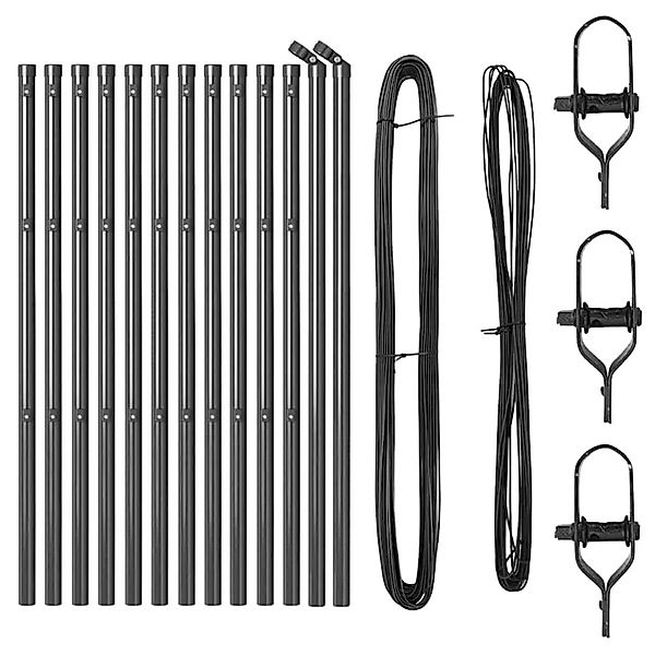 vidaXL Zaunpfosten 13 Stk Grau Stahl 42004205 günstig online kaufen