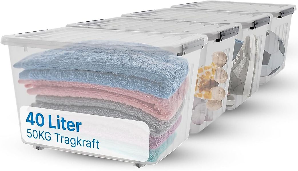 2mGoods Aufbewahrungsbox große Plastikboxen mit Deckel günstig online kaufen