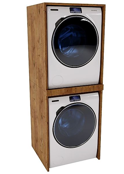 Raumhirsch Furniture Waschmaschinenumbauschrank für zwei Geräte günstig online kaufen