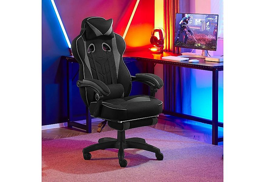 Woltu Gaming-Stuhl (1 St), atmungsaktiver Stoff, Bürostuhl ergonomisch günstig online kaufen