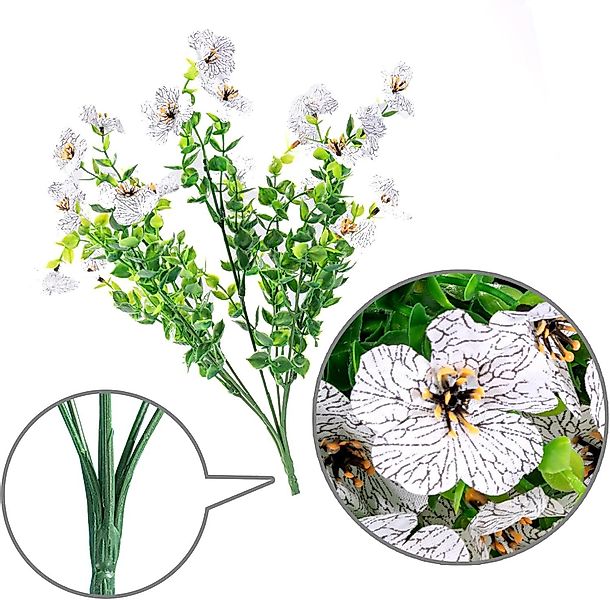 Kunstblumenstrauß 4 Bündel Künstliche Blumen Geranie günstig online kaufen