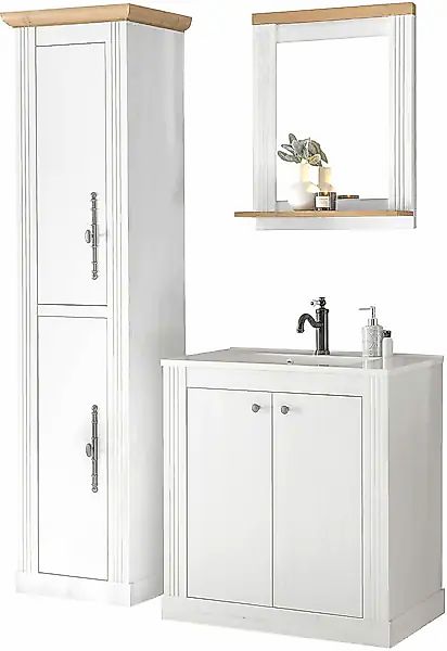 Home affaire Badmöbel-Set »WESTMINSTER, Bad im Landhausstil, 3-teiliges Bad günstig online kaufen