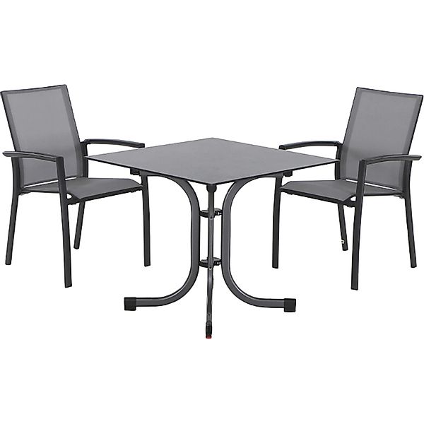 Siena Garden Dining-Set Velia 3-teilig 2 x Sessel 1 x Klapptisch günstig online kaufen