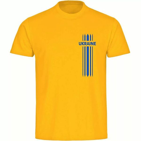 multifanshop T-Shirt Herren Ukraine - Streifen - Männer günstig online kaufen