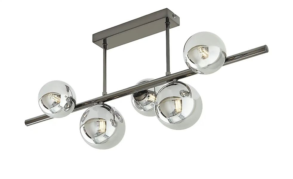 Meisterleuchten Deckenleuchte  5-flg. schwarzchrom/Rauchglas  Hins Black ¦ günstig online kaufen