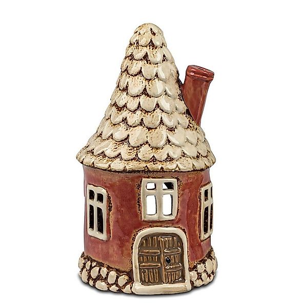 formano Teelichthalter mit Tablett Windlicht Haus 13 x23 cm Steinzeug Handb günstig online kaufen