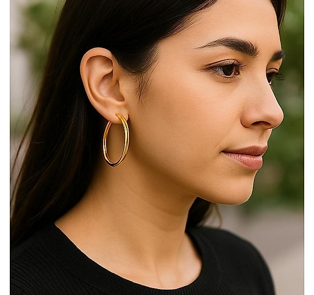 Taffstyle Paar Creolen Stylische Ohrringe 925 Sterling Silber Damen Ohrschm günstig online kaufen