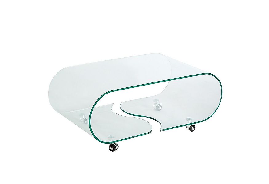 riess-ambiente Couchtisch FANTOME 90cm transparent, Wohnzimmer · Glas · run günstig online kaufen