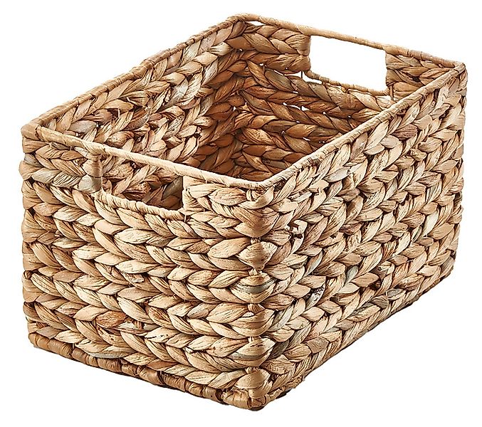 Kobolo Aufbewahrungskorb Regalkorb aus geflochtener Wasserhyazinthe Gr M günstig online kaufen