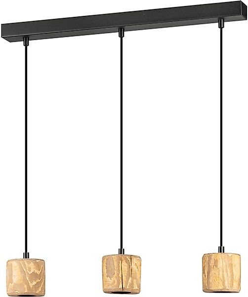 SEGULA Pendelleuchte »PINO 3 Kiefer gebeizt« E27 1 Stk. günstig online kaufen