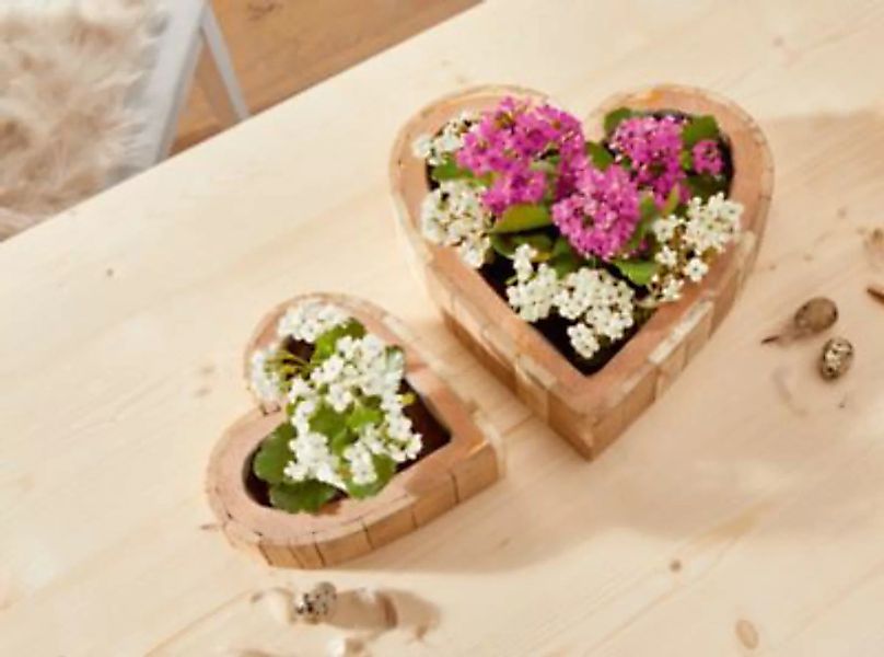 HOME Living Pflanzer Herz Blumentöpfe natur günstig online kaufen