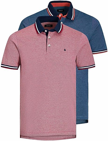 Jack & Jones Herren Poloshirt JJEPAULOS - 2er Pack - Slim Fit günstig online kaufen