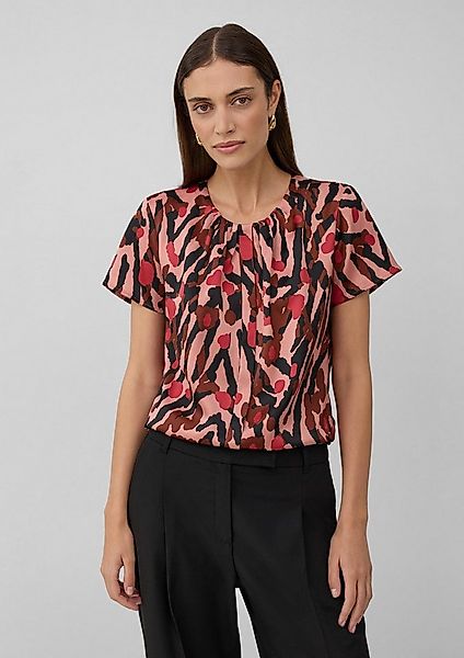 s.Oliver Kurzarmbluse Bluse Kurzarm-Bluse mit Raffung und Blende günstig online kaufen