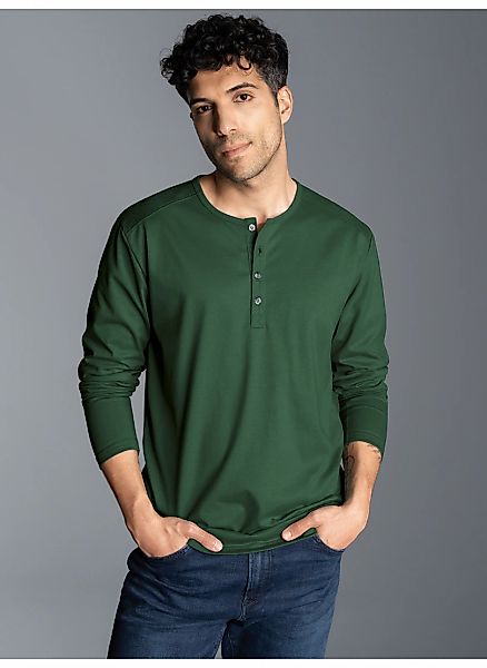 Trigema Longsleeve "TRIGEMA Langarmshirt mit Knopfleiste" 1 Stk. tlg. günstig online kaufen