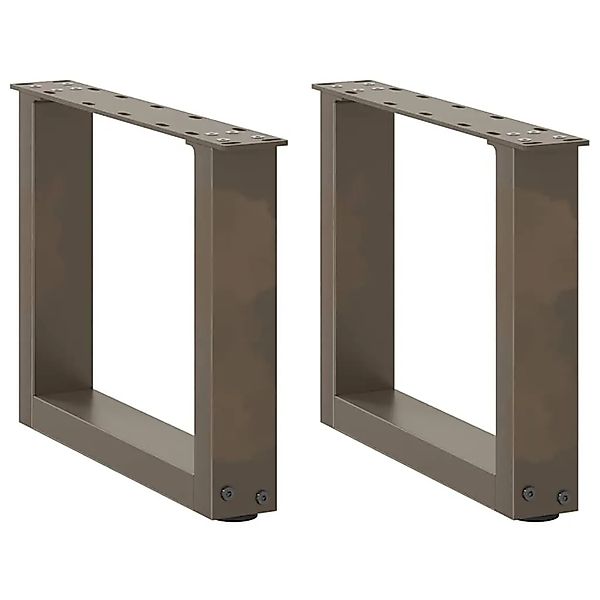 vidaXL Couchtischbeine U-Form 2 Stk Naturstahl 40x30-31 cm Stahl 4013135 günstig online kaufen