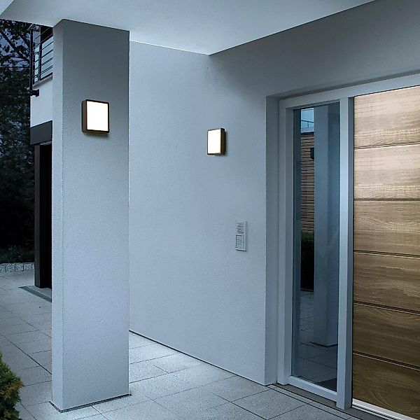 RZB HB 107 LED-Außenwandleuchte Quadrat, frontal günstig online kaufen