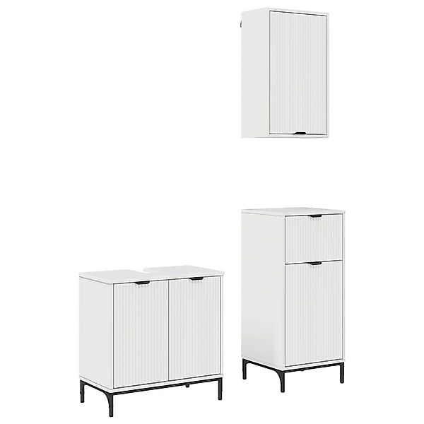 vidaXL Badezimmer-Set Badezimmermöbel Set 3 pcs günstig online kaufen
