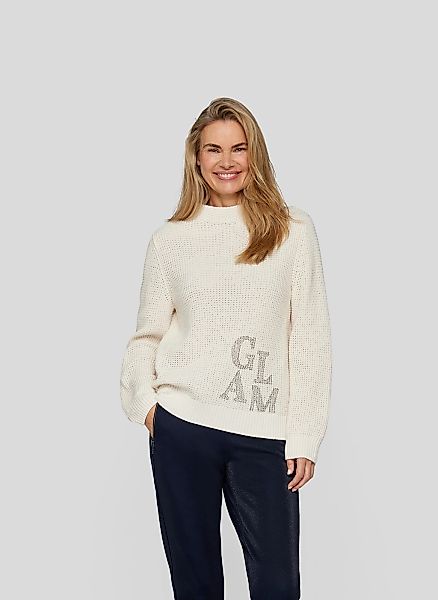 Rabe Strickpullover "Rabe Strickpullover mit Glitzer-Schriftzug" günstig online kaufen