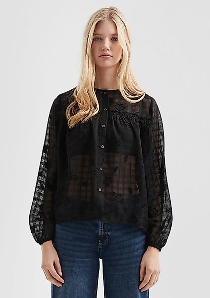 QS Langarmbluse Leicht transparente Chiffonbluse günstig online kaufen
