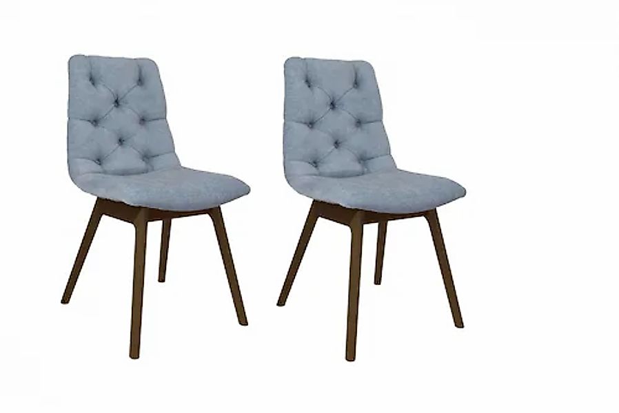 andas Esszimmerstuhl »Ramon« (Set) 2 Stk. Chenille mit Massivholzbeinen, in günstig online kaufen