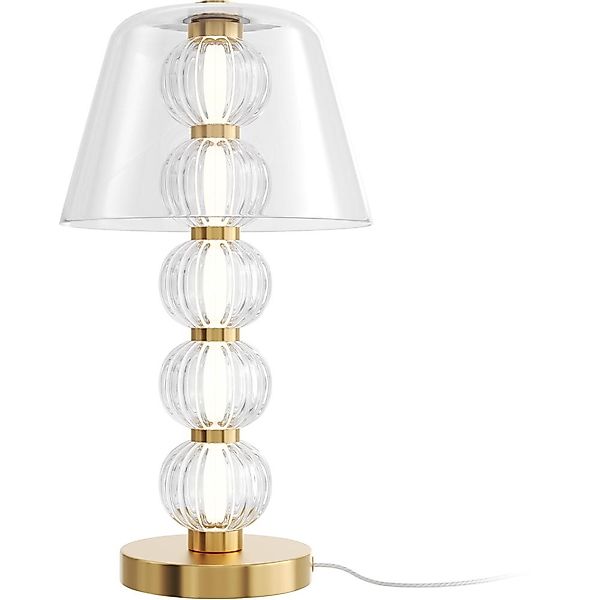 LED-Tischleuchte AMULET, Höhe 45 cm, goldfarben, Metall/Glas günstig online kaufen