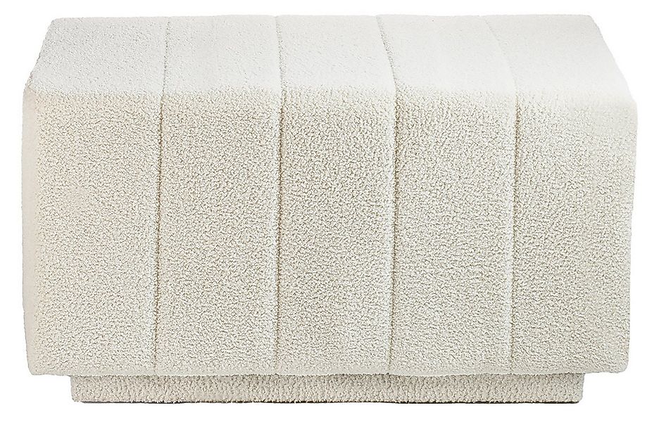 Kobolo Sitzbank Bank Hocker AMARU - Bouclestoff Teddystoff weiß (1 Stück) günstig online kaufen