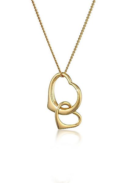 Elli Premium Kette mit Anhänger Halskette mit Herz Anhänger 585 Gelbgold, H günstig online kaufen