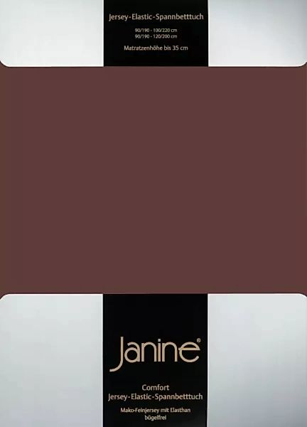 Janine Janine Spannbetttuch Elastic-Jersey 5002 dunkelbraun (87) Größe:  20 günstig online kaufen