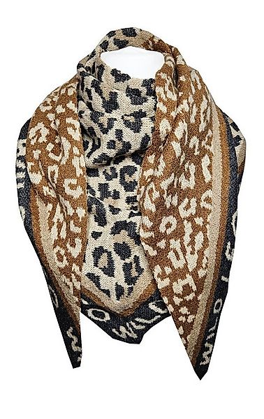 Dreieckstuch SAISON Dreieckschal Strick Wild Leo Beige Winter Schal Dreieck günstig online kaufen
