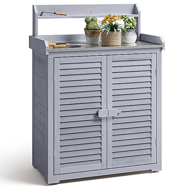 Bealife Garten-Geräteschrank Gerätehaus Geräteschrank, mit Arbeitsplatte, günstig online kaufen