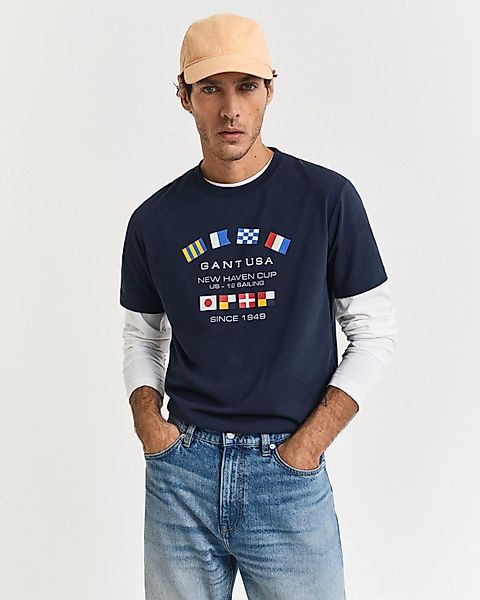 Gant Rundhalsshirt "GRAPHIC SS T-SHIRT", mit einem einzigartigen saisonalen günstig online kaufen
