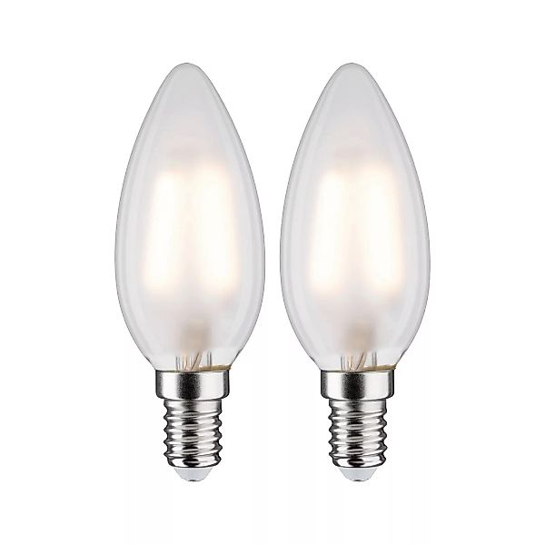 Paulmann LED-Kerze E14 3W 2.700K matt 2er-Pack günstig online kaufen