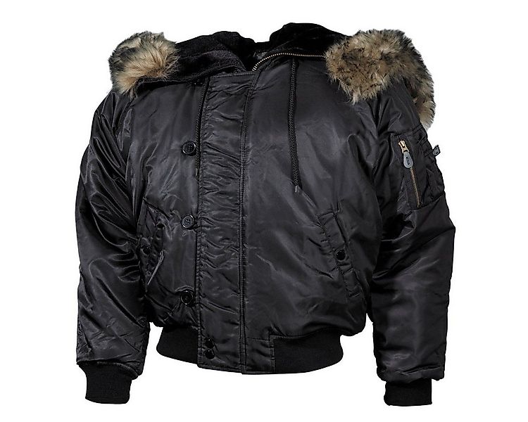 MFH Outdoorjacke US Polarjacke N2B, schwarz, dick gefüttert günstig online kaufen